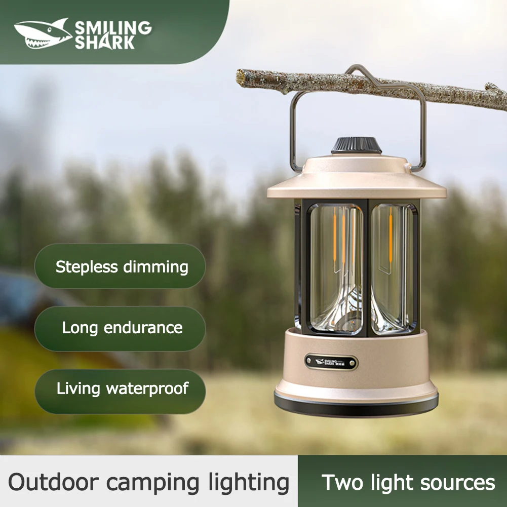 

Retro Portable Lantern Vintage Tent Lamp 2000mAh Rechargeable Camping Working Lighting Flashlight Outdoor Garden Home Decoration