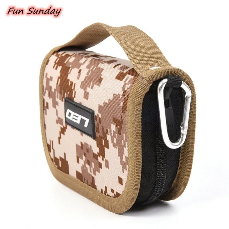 

Outdoor Portable Large Capacity Fishing Bag Canvas Zipper Sequin Spoon Bait Hook Bag Desert Camouflage