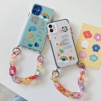 colorful chain rainbow bracelet phone case for iphone 13 12 mini 11 pro xs max x xr 7 8 plus se 2020 slicone soft back cover
