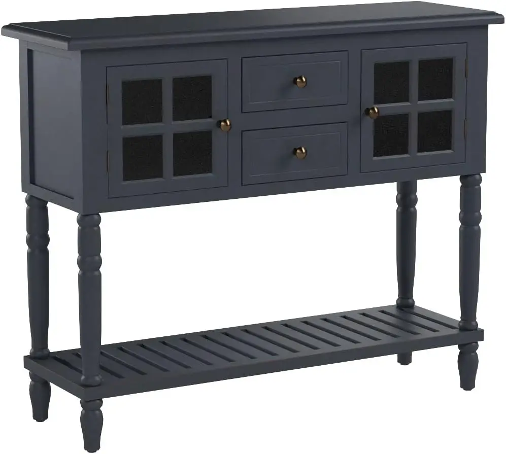 

Двухдверный консольный стол, античный темно-синий