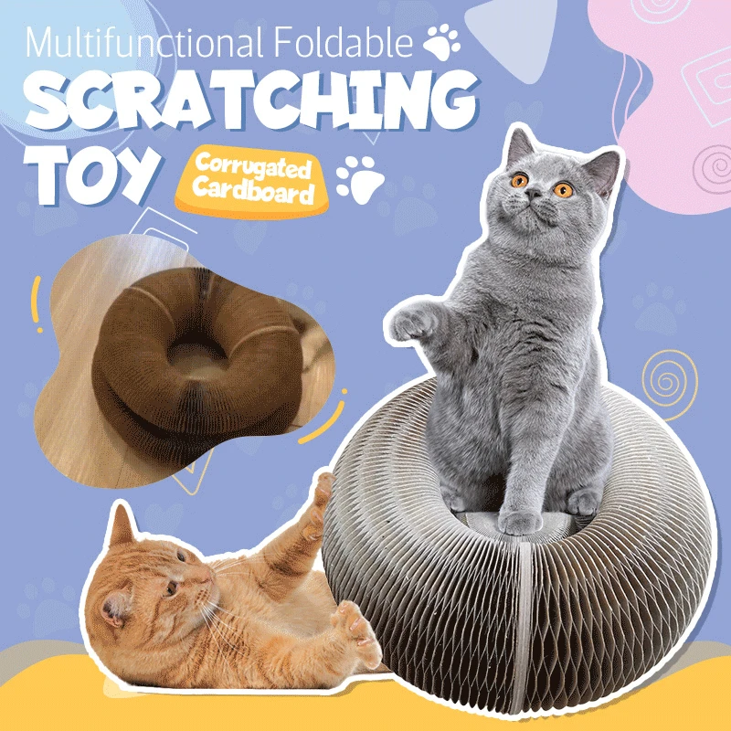 

Paper Magic Organ Cat Scratching Board Cat Toy with Bell Cat Grinding Claw Cat Climbing Frame Magic Organ Cat Play Scratch Toy