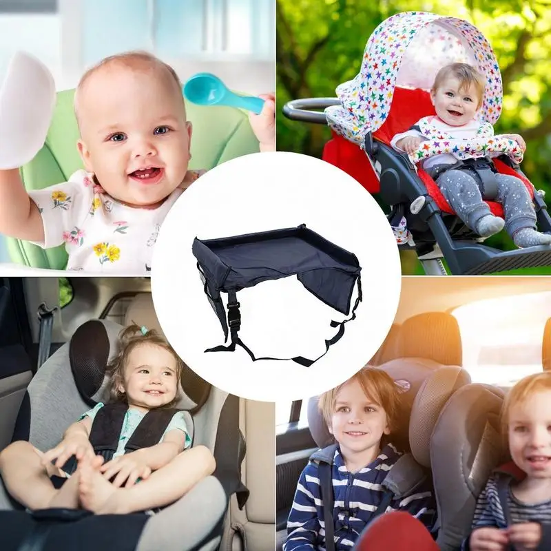 

Поднос для детского автокресла, водонепроницаемый безопасный игровой столик-органайзер для закусок, для хранения автомобильных сидений, к...