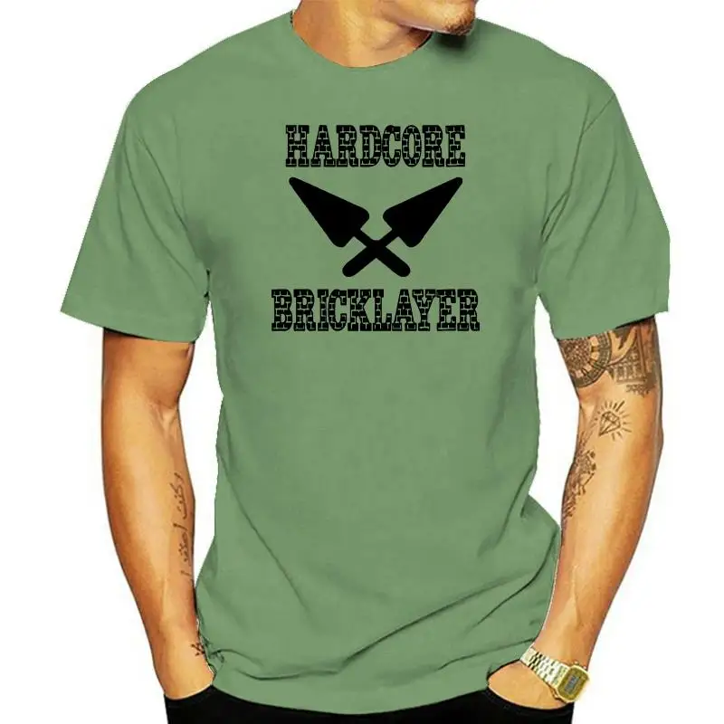 Hardcore Bricklayer Fashion Mens T Shirt Brickie Fathers Day Present Dad Builder 1 Cool Pride Men Unisex New