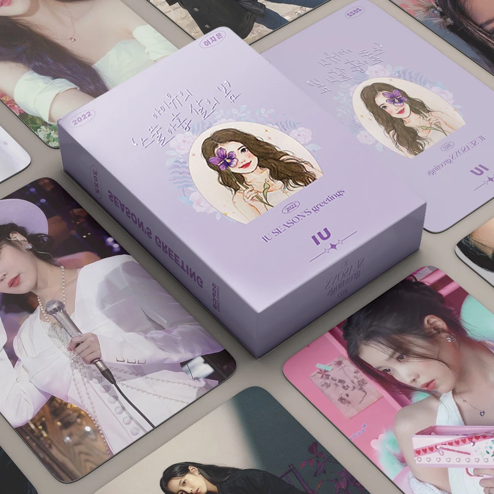 54Pcs/Set KPOP  IU SEASON'S GREETING 2022 New Album Lomo Card Photocards Postcards Lee Ji Eun Photo Fans Gift