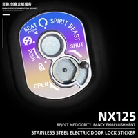 for nx125 wh110t wh125t wh100t electric door lock switch magnetic cover sticker decorative stainless steel key hole parts