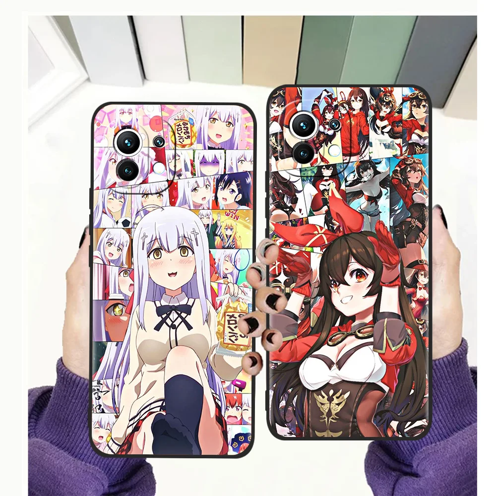 

Hot Anime Cartoon Girls Phone Case For Xiaomi 12 Pro Poco X3 X4 NFC M3 F3 Mi 11 Ultra Note 10 Lite 11T 10T Pro 5G 9T Soft Cover
