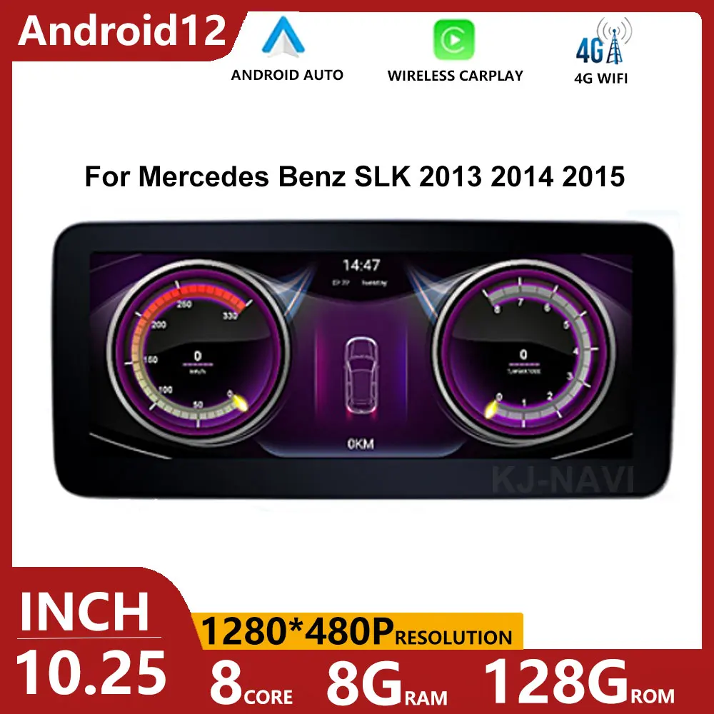 

10.25" Android 12 For Mercedes Benz SLK 2013 2014 2015 NTG 4.5 System IPS Screen Car Radio GPS Navigation Multimedia Stereo