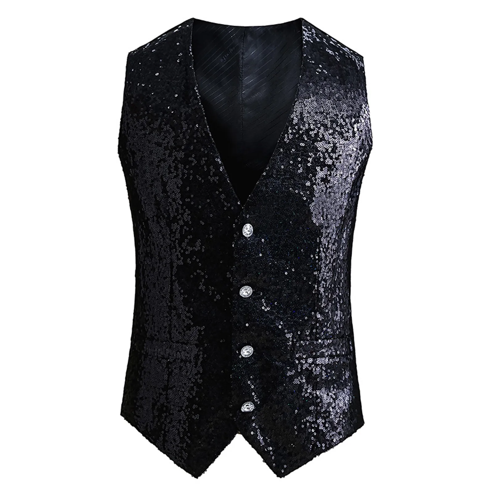 Średniowieczny Arystokrata Marynarka Kamizelki Męskie Cekinowe Steampunk Bezrękawnik Zapinany Na Guziki Tank Top Eelgance Party Garnitur Płaszcz