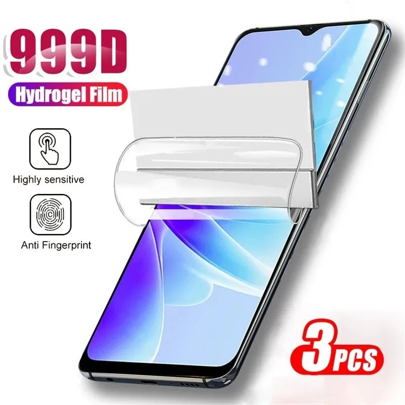 

3PCS Hydrogel Film For Oppo A17 A16 A15 A53S 5G A77 A57E A94 A74 A54 A92 A52 A91 A73 A93 Screen Protectors Protective Not Glass