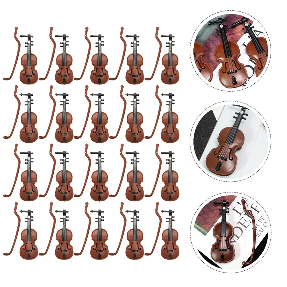 

Violin Miniature Mini Musical Instrumentmodel Ornament Decoration Ornaments Christmas Instruments Tree Furniture Toy Models