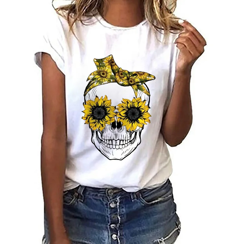 

Women's Fashion T-Shirt Women's Graphic Top Summer Short Sleeve O-Neck Top T-Shirt B116200