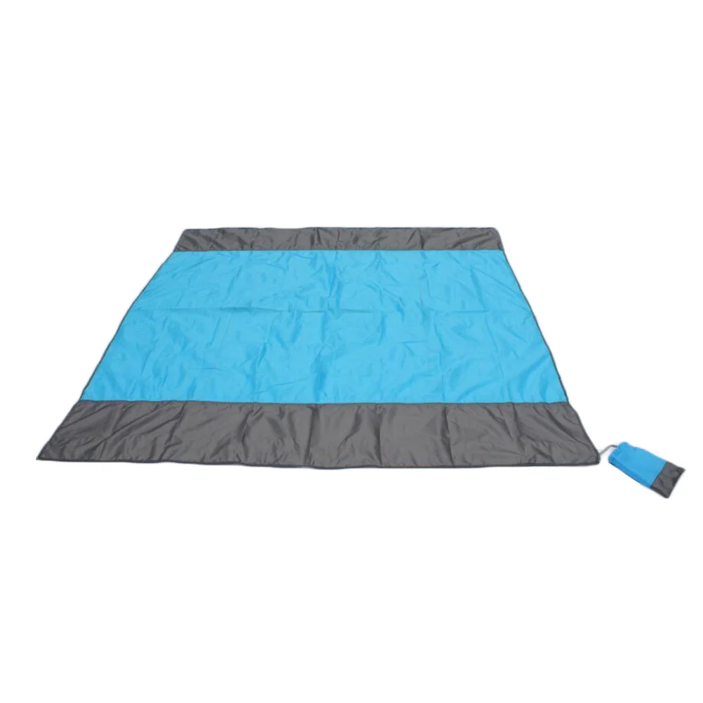 

210 X200cm Sandless Beach Blanket Outdoor Blanket Pocket Picnic Blanket Storage Bag Travel Beach Mat Picnic Mat Vacation