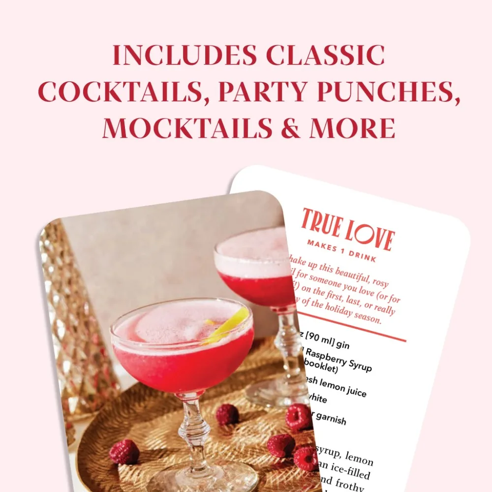 Колода очень веселых коктейлей 10 4*7 3 см: 50 открыток с рецептами праздничных