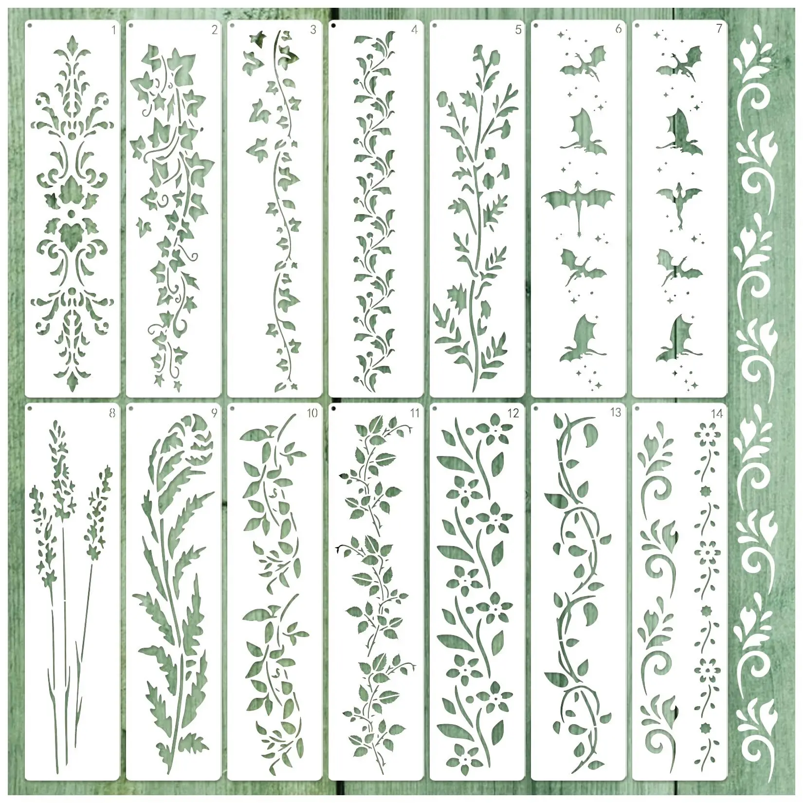 

Настенные трафареты TIAMECH, 14 шт.