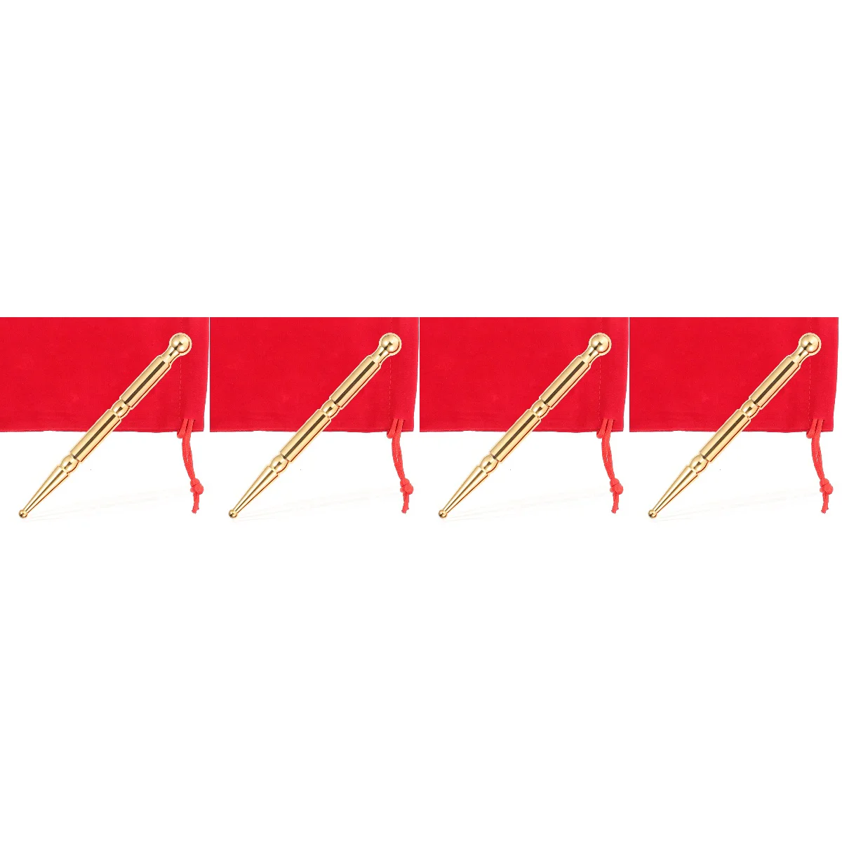 

4pcs Brass Pen Deep Tissue Tool Manual Stick Foot Supply