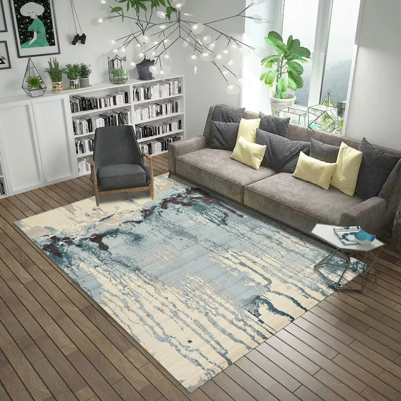 

Geometric Abstract Living Room Carpet Nordic Modern Minimalist Floor Mat Light Luxury Home European Coffee Table Rug
