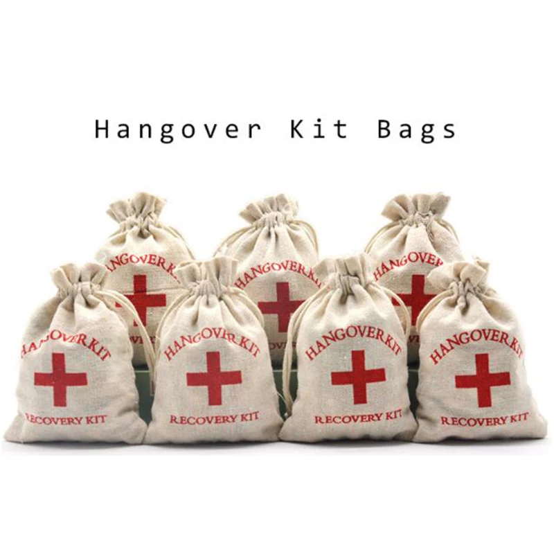

50/100pcs Hangover Kit Bags Wedding Favors Gifts For Guests Holder Bag Bachelorette Hen Party Supplies