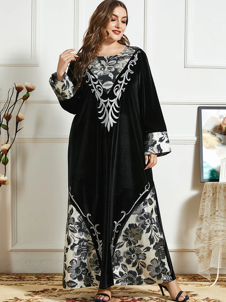 

Рождественская бархатная Abaya Дубай, Турция, мусульманский, арабский, мусульманский длинный хиджаб, скромное платье, длинное платье, марокка...