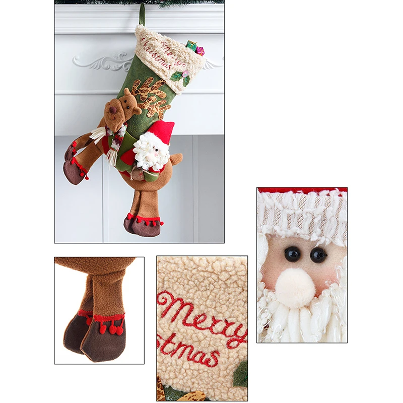 1 Пара Рождественских Сумок Для Яблок С Принтом Любовь Креативный Дизайн