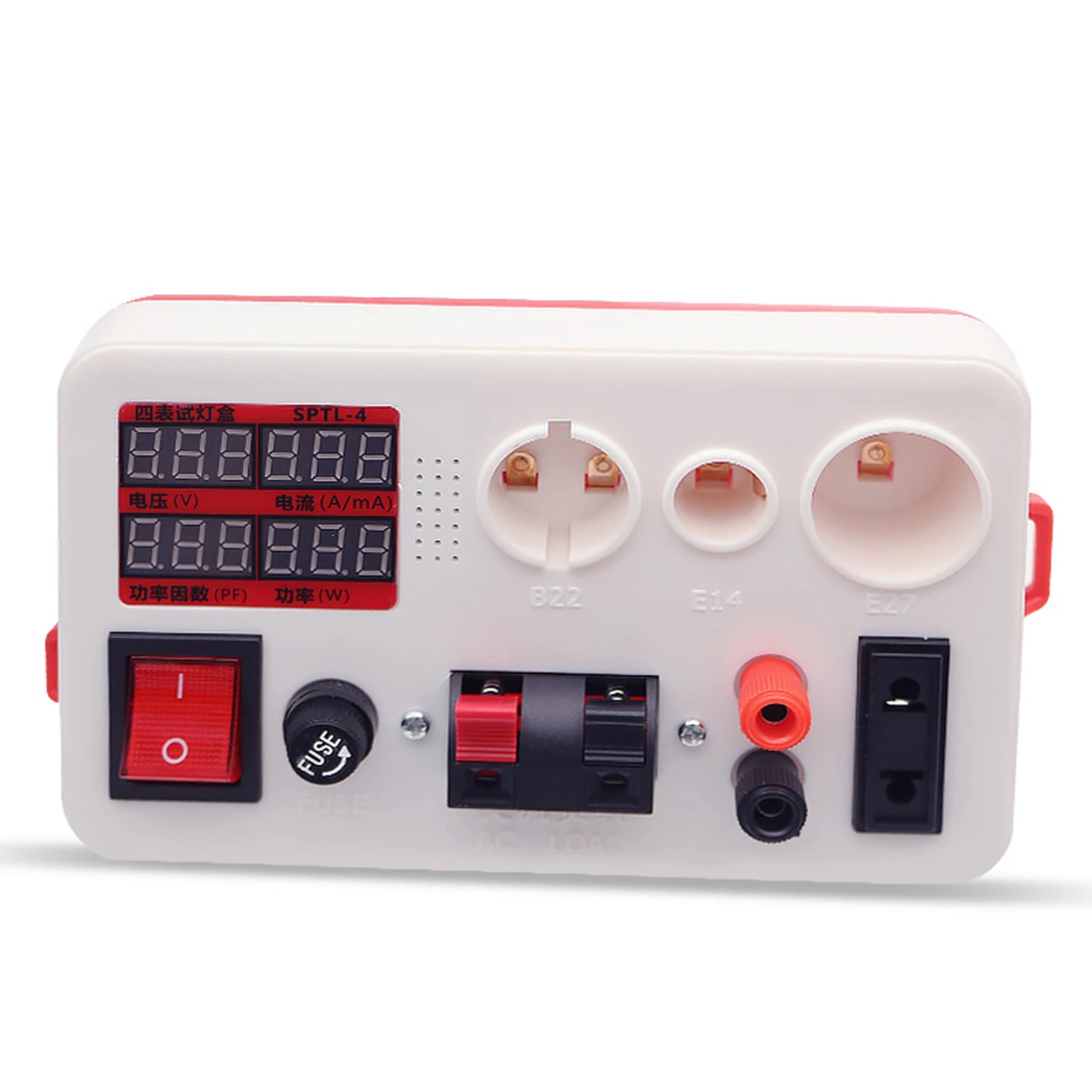 

LED Light Voltage Power Quick Fast Tester Light Tester Box for E27 B22 E14 Light Bulb AC Load Lights led