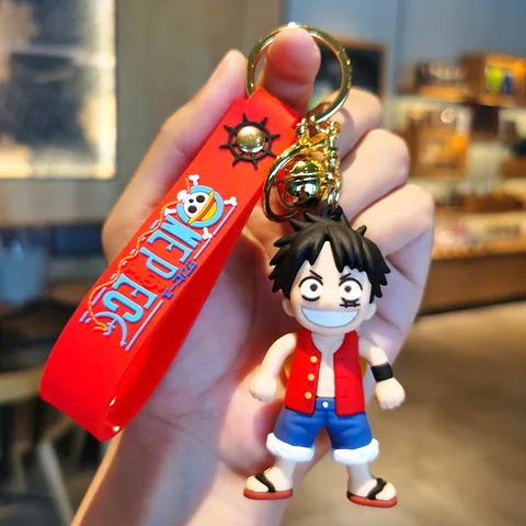 Цепочка для ключей из японского аниме «Ван-ПИС», силиконовая кукла, автомобиль, брелок для ключей, подарок на день рождения для мальчика, игрушка