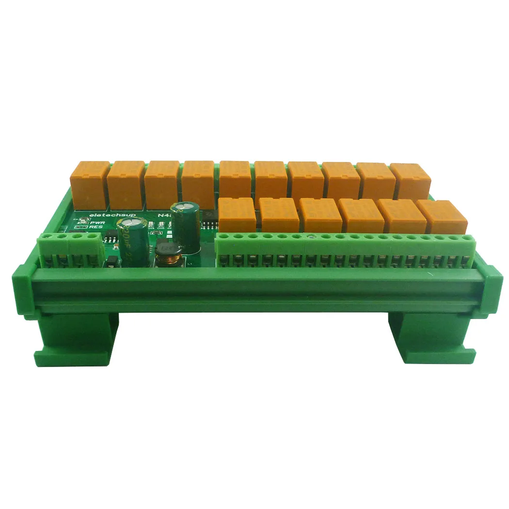 Многофункциональный релейный модуль Modbus Rtu 3A цифровой выход N4ROE16 DIN C35 коробка для