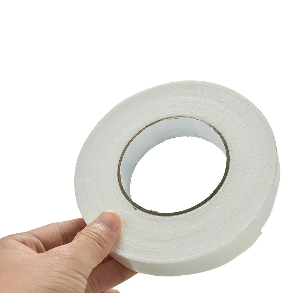 

2PCS White Strong Double Sided Sticky Tape Foam Double Faced Adhesive Craft Padded Mounting 24mm x 1.8mm x 4.5M High Quality