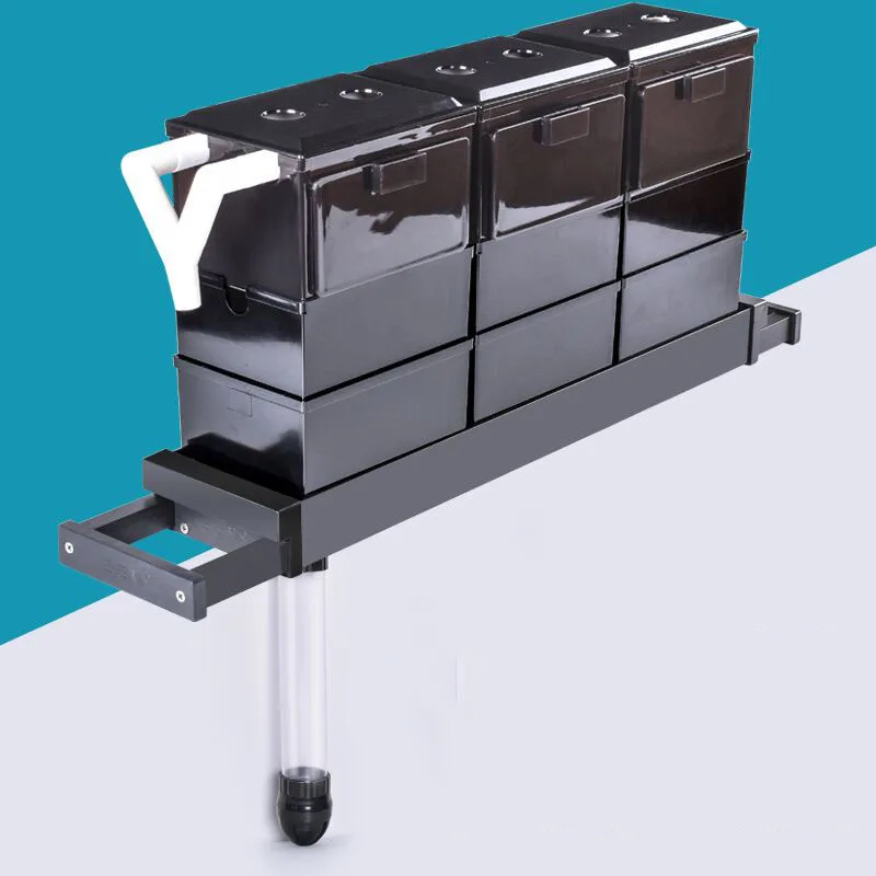 

Koi Pond Black Water Filter Box Reuse Filling Sponges Square Fish Tank Skimmer Sand Ecopower Pesca Aquarium Decoration Items