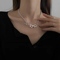 new ot titanium steel chain necklace female summer niche cold wind men and women designer short sweet and cool collarbone chain