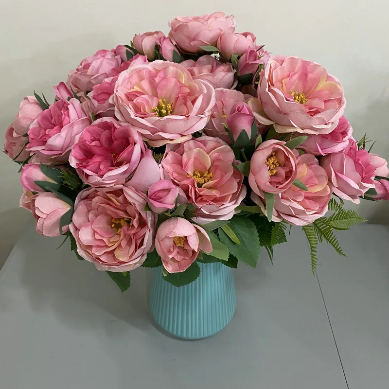 

Искусственные пионы 10 головок, связка больших искусственных камелии, искусственные цветы «сделай сам», украшение для дома и сада, свадьбы