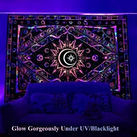 150x130cm burning sun trippy tapestries psychedelic tapestry hanging blanket home art wall decor for bedroom living room dorm