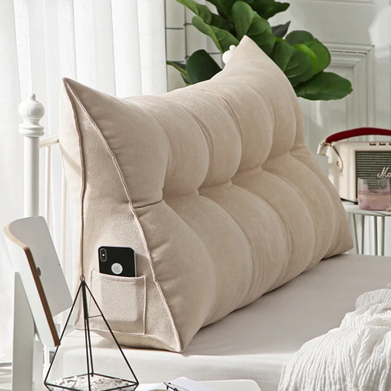 

Soft Nordic Cushion Pillow Modern Rectangular Lumbar Large Support Double Bed Cushion Sleeping Cojin Decorativo Home Decor 50