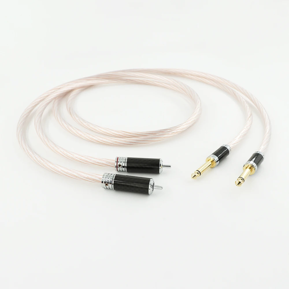 Кабель Hi-Fi RCA–6 5 TS Высокопроизводительный OCC серебристый смешанный аудиокабель
