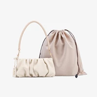 2022 new luxury genuine leather folded coud bag for women fashion all match handbag armpit bag messenger bag leather womens bag