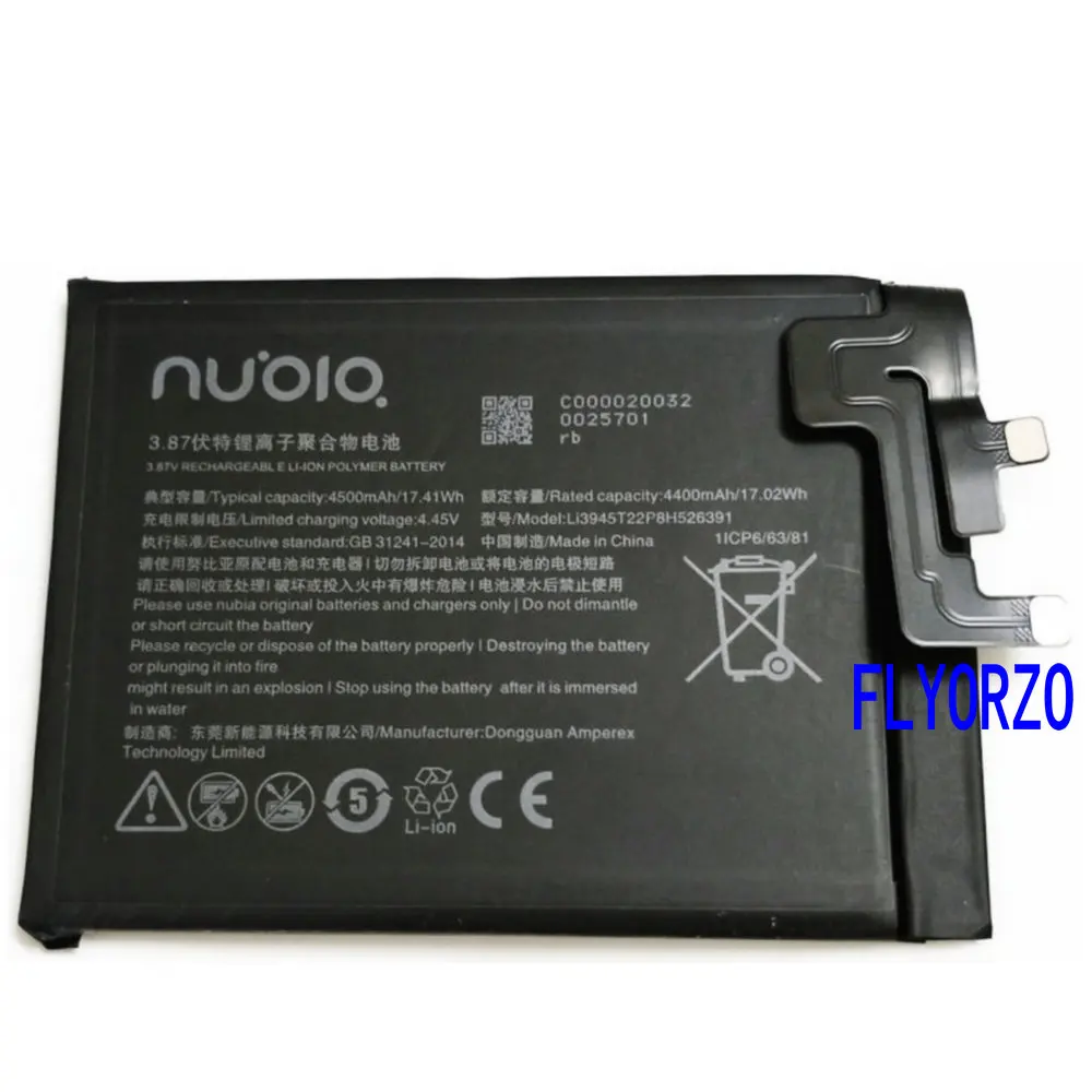3,87 V 4500mAh оригинальный Li3945T22P8h526391 запасная батарея для Nubia Red Magic 5G NX659J мобильный телефон
