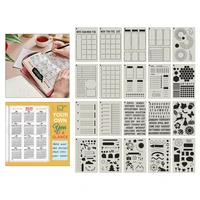 20 pcs journal stencils diy drawing templates for a5 planner notepad journal notebook diary scrapbook daily scheduling