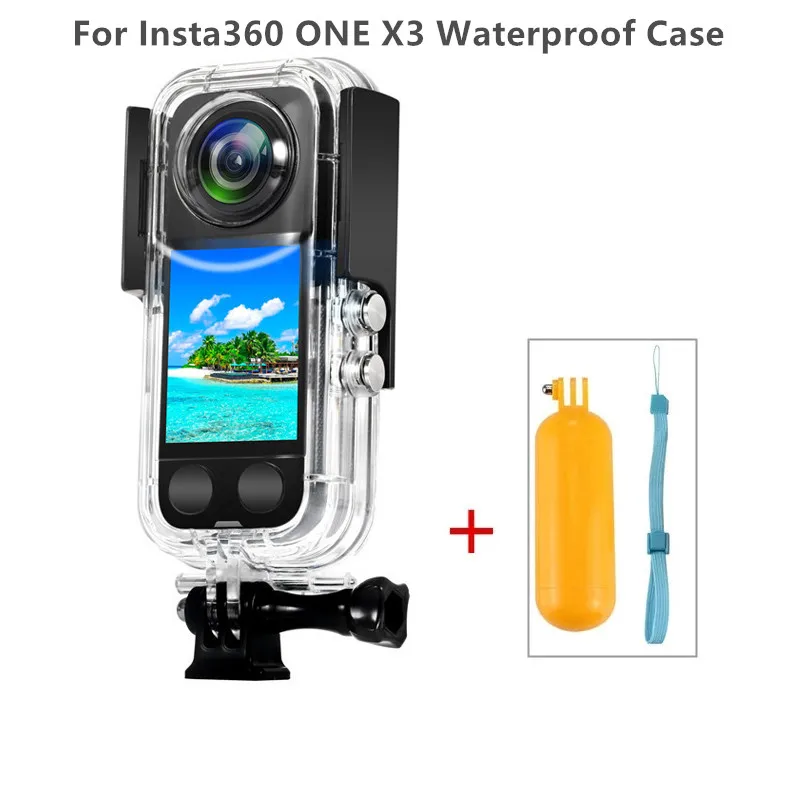 

2 in1 Underwater 40m Waterproof Case Dive Protective Shell Buoyancy Bracket Set For Insta360 ONE X3 Panoramic Camera Accessories