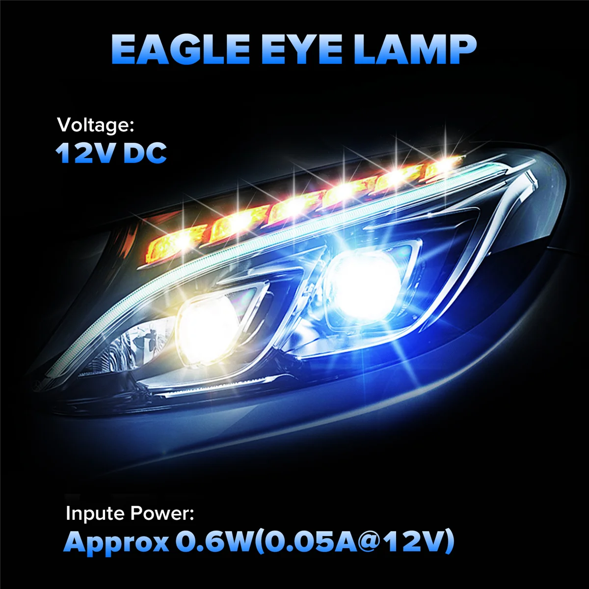 10 шт. 12 В 23 мм двухцветный переключатель 4014 Smd светодиодов Drl Eagle Eye дневный свет