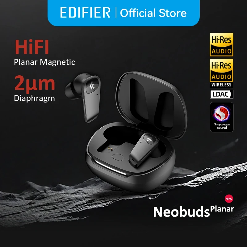 Фото Беспроводные Bluetooth-наушники Edifier Neobuds Planar Planar с магнитным драйвером, шумоподавлением, Hi-Res, LDAC LHDC aptX №1