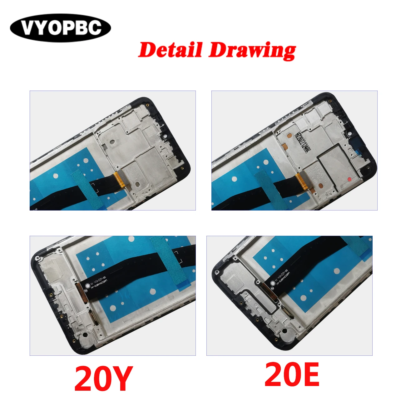 Lcds для TCL 20Y 6156D дигитайзер сенсорного экрана для tcl 20E 6125F 6125D 6125A ЖК-дисплей в сборе, ремонт деталей Pantalla (art.: 3920d43e459dc) - 3920d43e459dc