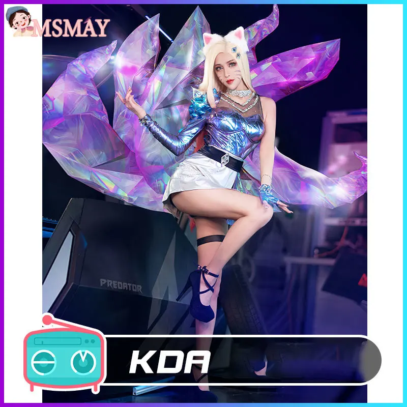 

Костюм для косплея MsMay Game LOL K/DA KDA Ahri, костюм для девочек, Комбинезоны для Хэллоуина, косплей, сексуальный Рождественский, новогодний костюм для вечеринки