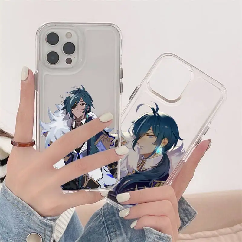 

Kaeya Genshin Impact Phone Case Transparent soft For iphone 12 11 13 7 8 6 s plus x xs xr pro max mini