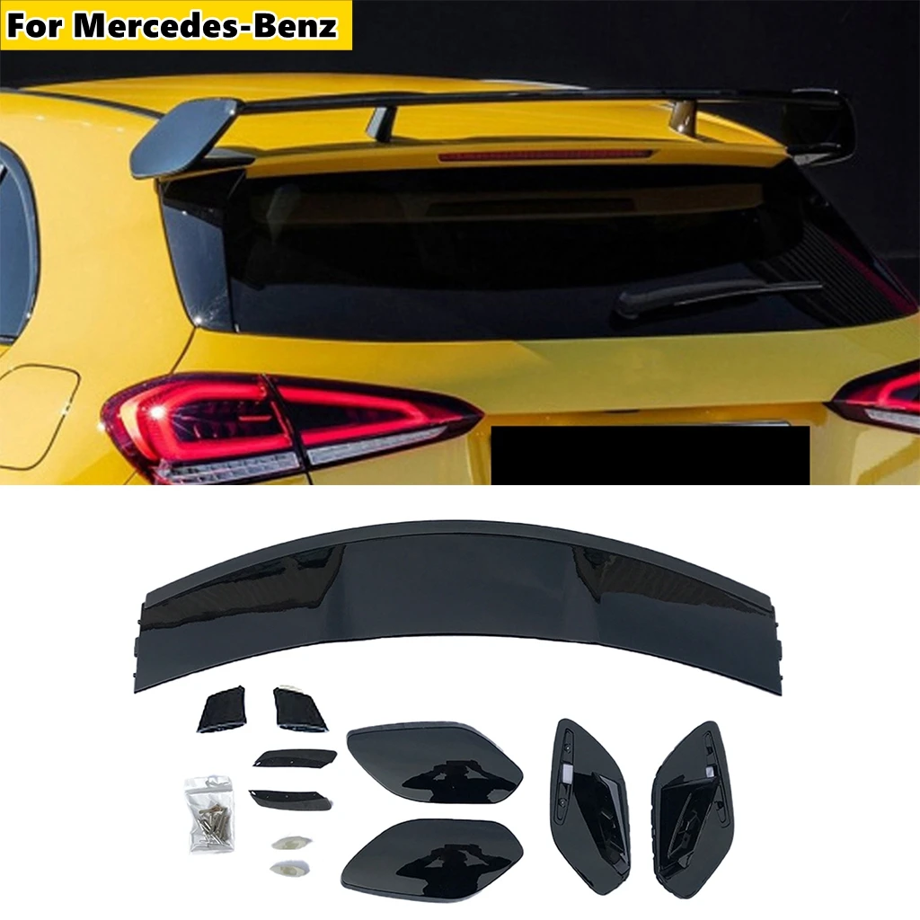 

Для Mercedes-Benz A-ClassA180 A200 A220 A260 W177 AMG 2019 2020 2021, Автомобильный задний спойлер на крышу, разделитель крыла окна, отделка