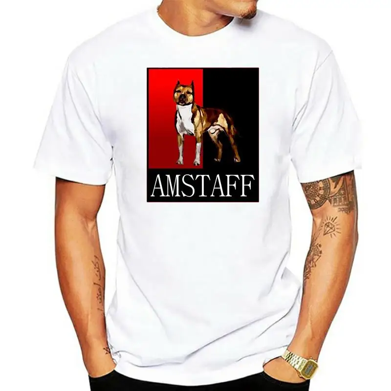 

new men shirt AMERICAN STAFFORDSHIRE TERRIER T-SHIRT AMSTAFF DOG