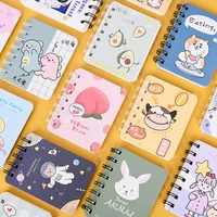 cartoon small fresh thickened 80 rollover coils mini student classroom portable memo pocket notebook notebooks and journals