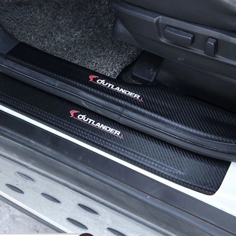 

Накладки на дверные пороги автомобиля для Mitsubishi Outlander 2013-2021, Накладка для защиты от ударов, защитная пластина, декоративная наклейка против ...