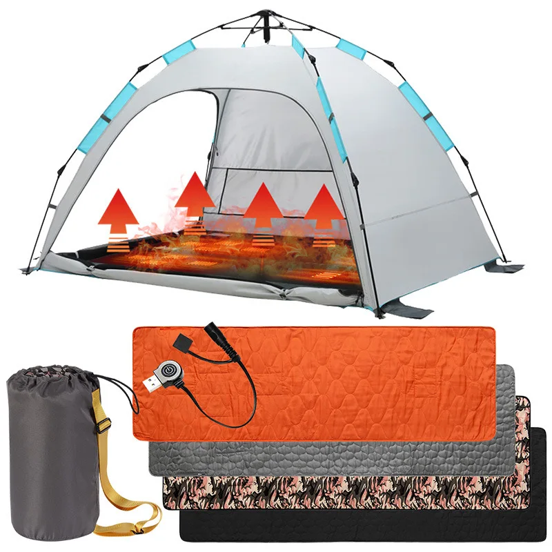 

2023 NEW USB Heating Sleeping Mat Winter Outdoor Sleeping Pad Insulation Camping Heated Thickened Mattress 40 to 65℃ Yoga Mat