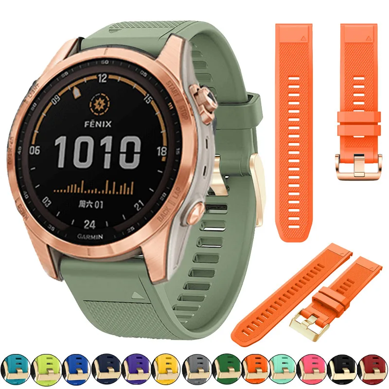

Ремешок силиконовый для Garmin Fenix 7 7X, быстросъемный смарт-браслет для наручных часов Fenix 6X 5X 6 5 Plus/945, 22 26 мм
