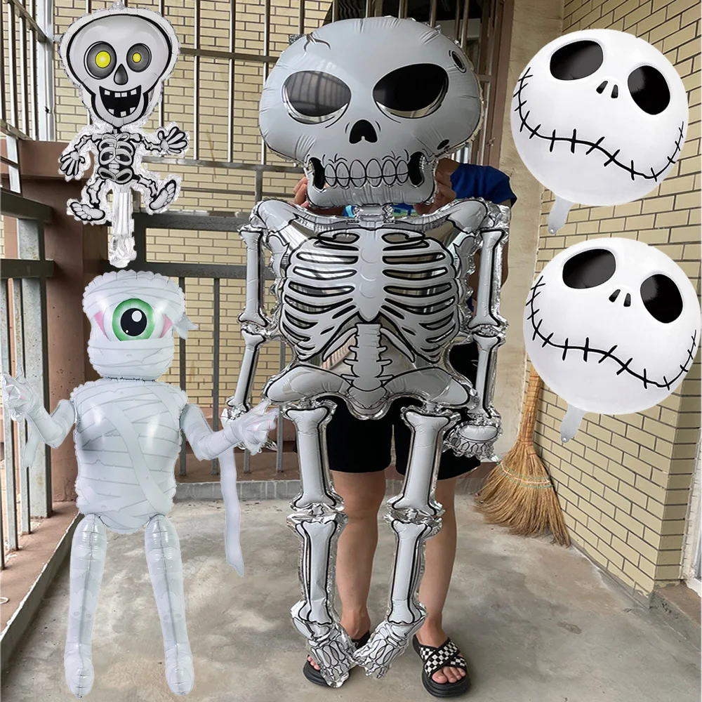 

Halloween Decoration Skeleton Man Shaped Witch Ghost Balloon Skull Balloons Halloween Party Props Horror Balloons Home Supplies