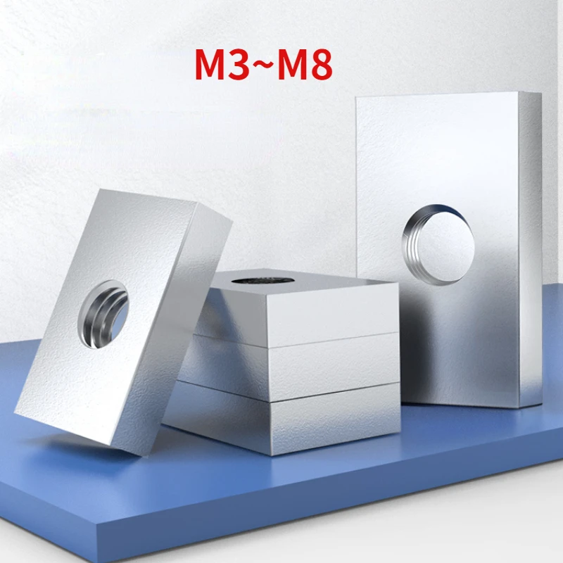 

Прямоугольные гайки M3 M4 M5 M6 M8 из углеродистой стали
